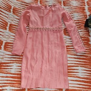 Elegant Pink bandage Dress